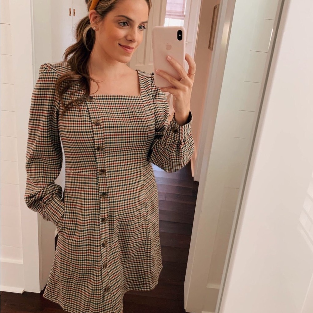 Gal Meets Glam Brooke Houndstooth Dress